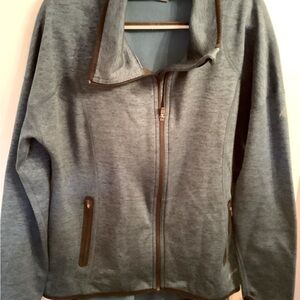 Eddie Bauer Fleece Lined Jacket Women's Size L Full Zip Blue